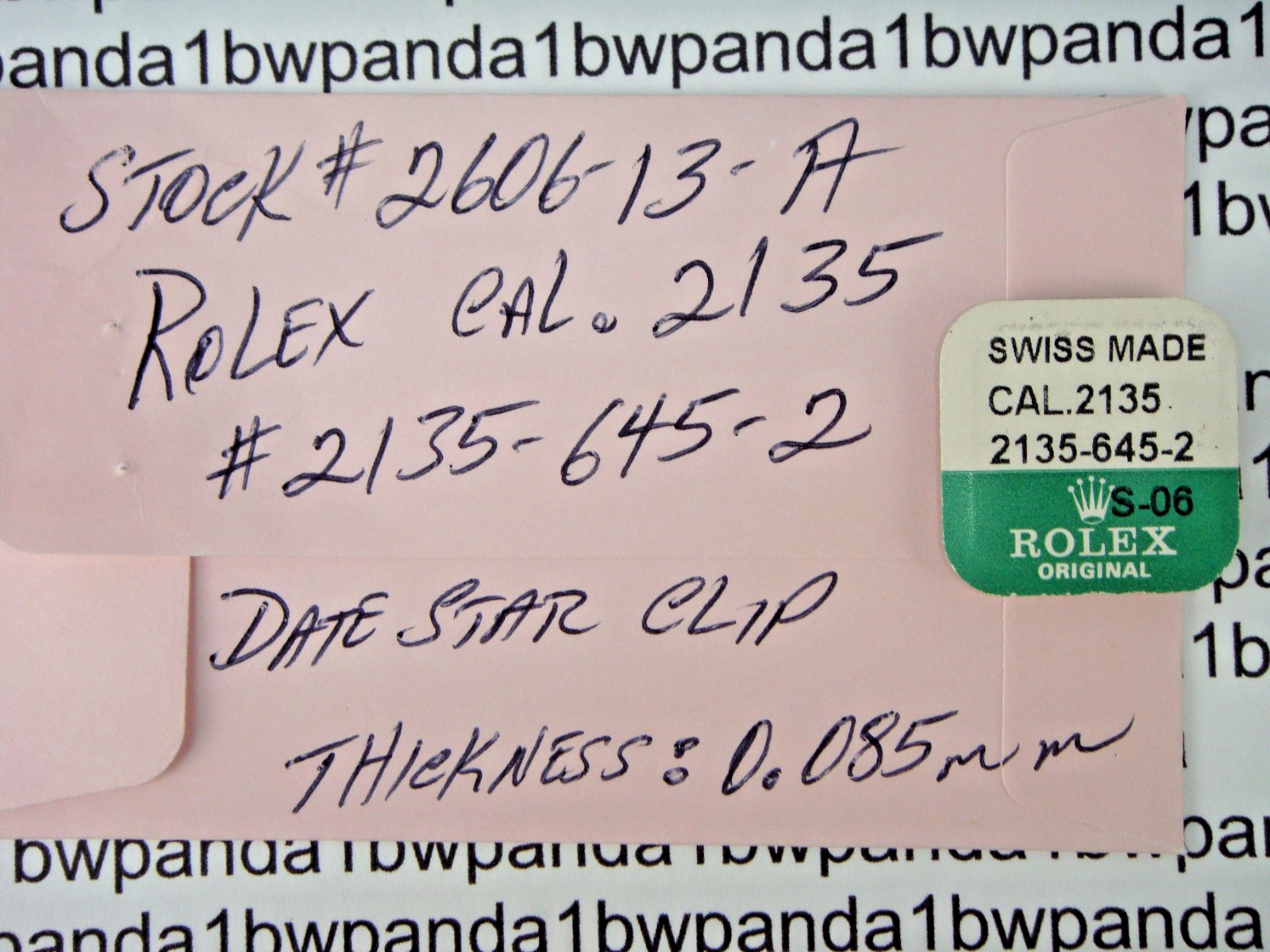OEM Rolex 2135-645-2 Date Star Clip ==Thickness @ 0.085mm ==NOS== Factory Sealed