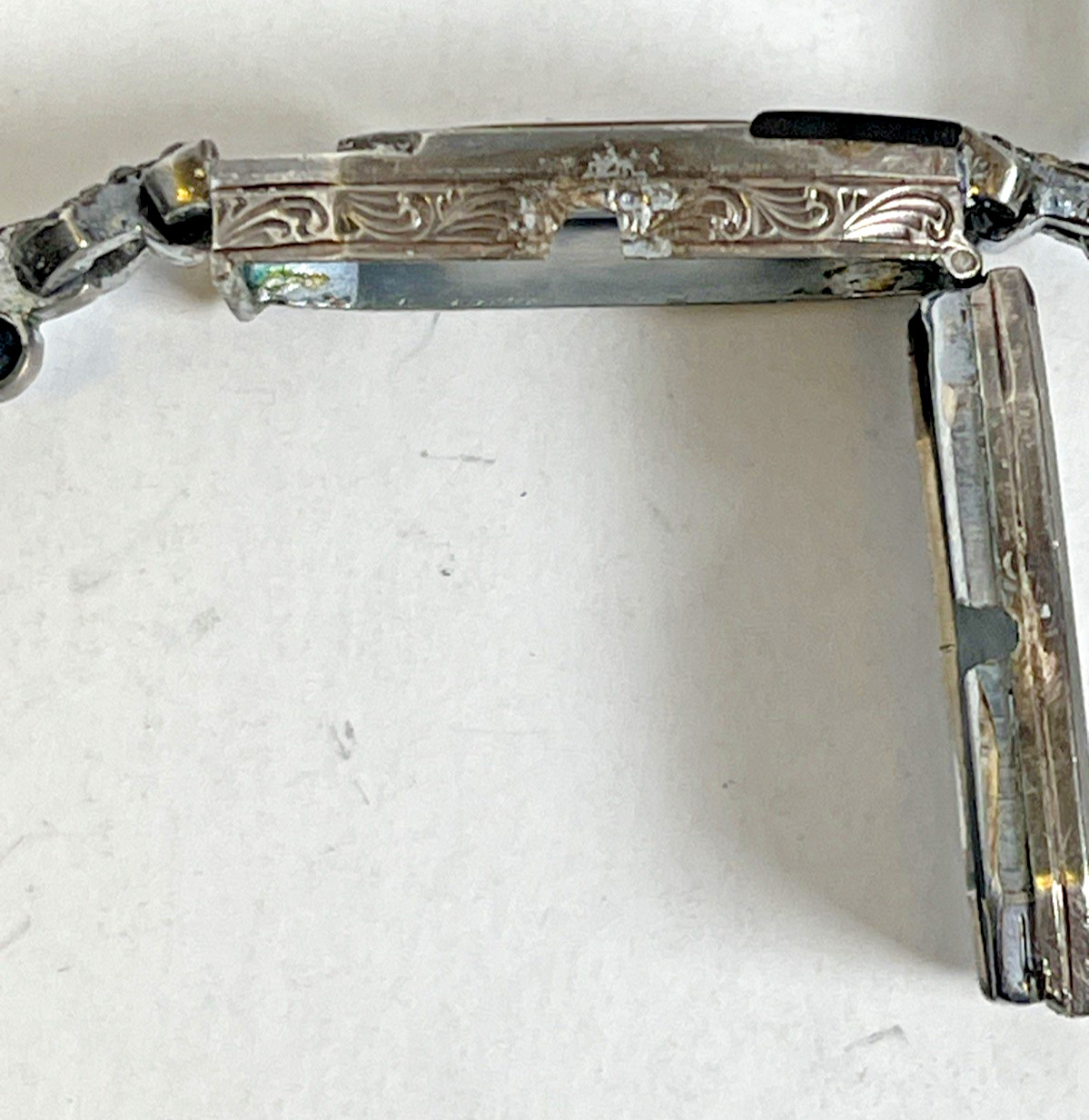 Vintage Suizo 935 Silver Hallmark Ladies Wrist Watch Art Deco 1920s Not Working