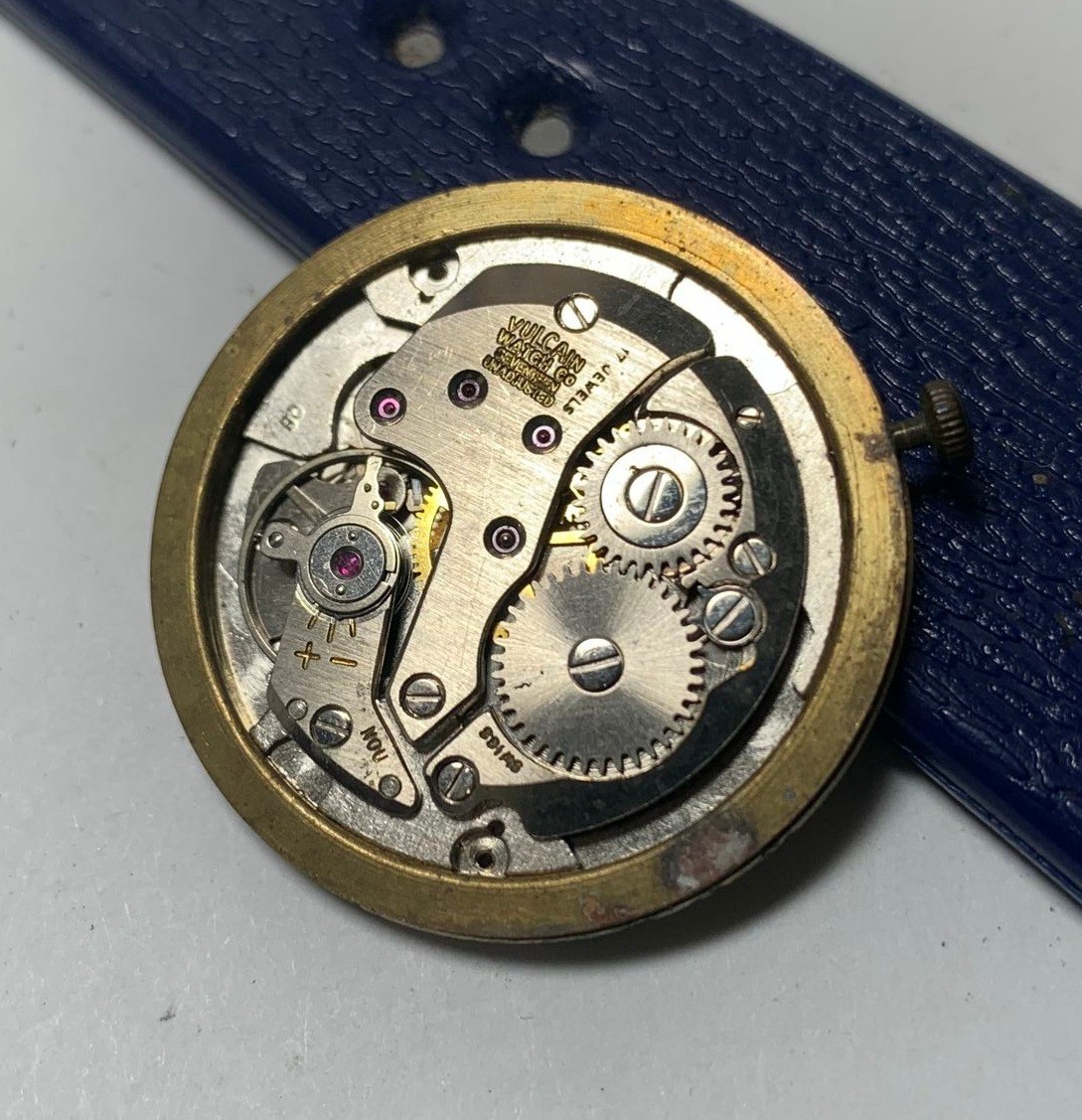 1960s Vulcain 17 Jewels Swiss Gents Font FHF 81 Movement, Dial & Hands- 4 Parts!