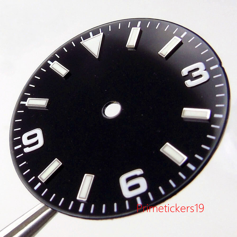 29mm Green Lume Watch Dial Fit NH35 NH36 MIYOTA 82 Series MINGZHU2813 ETA2836