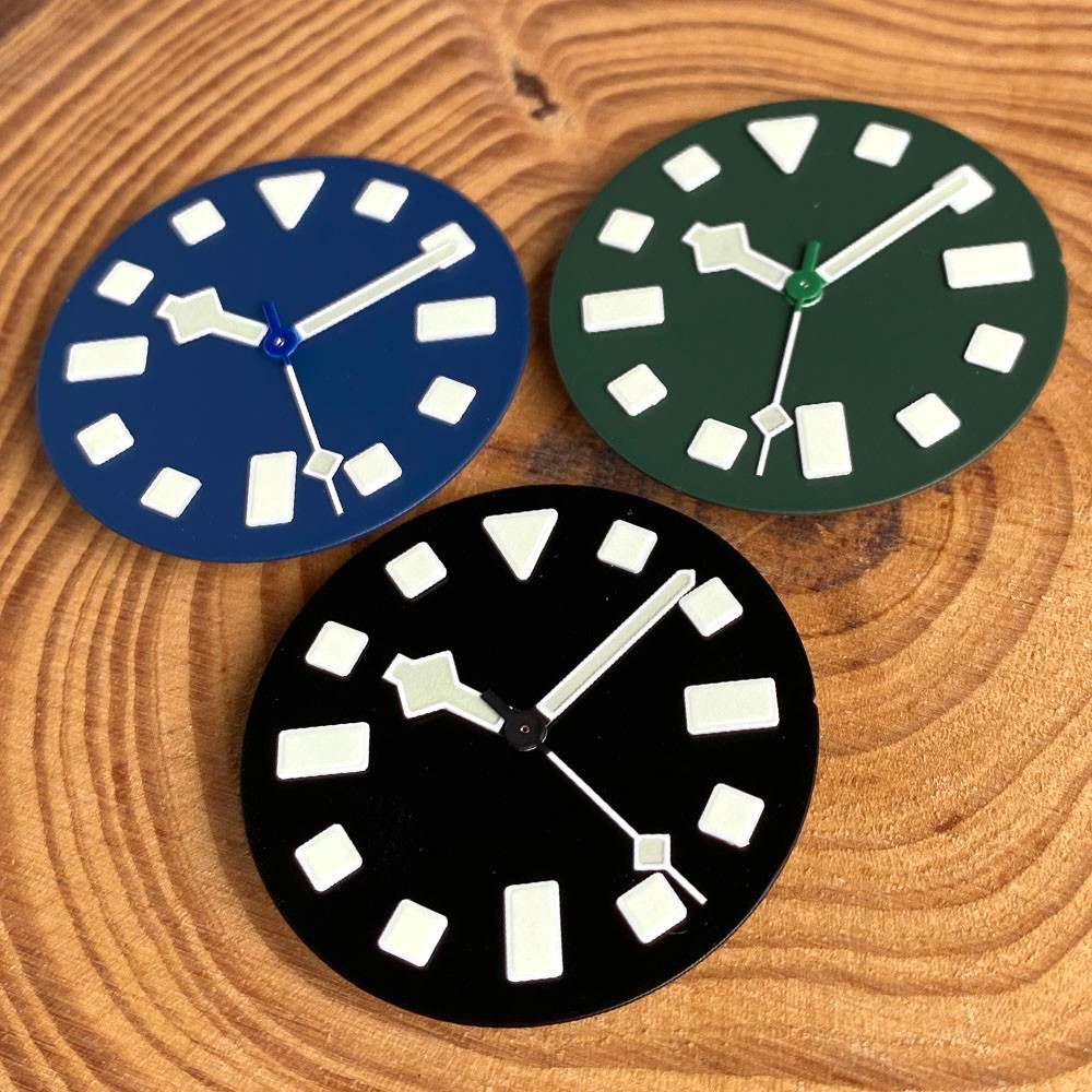 Purple Green Blue 29mm Watch Dial Set Lume fit NH35 NH36 For FXD Diver Men Watch