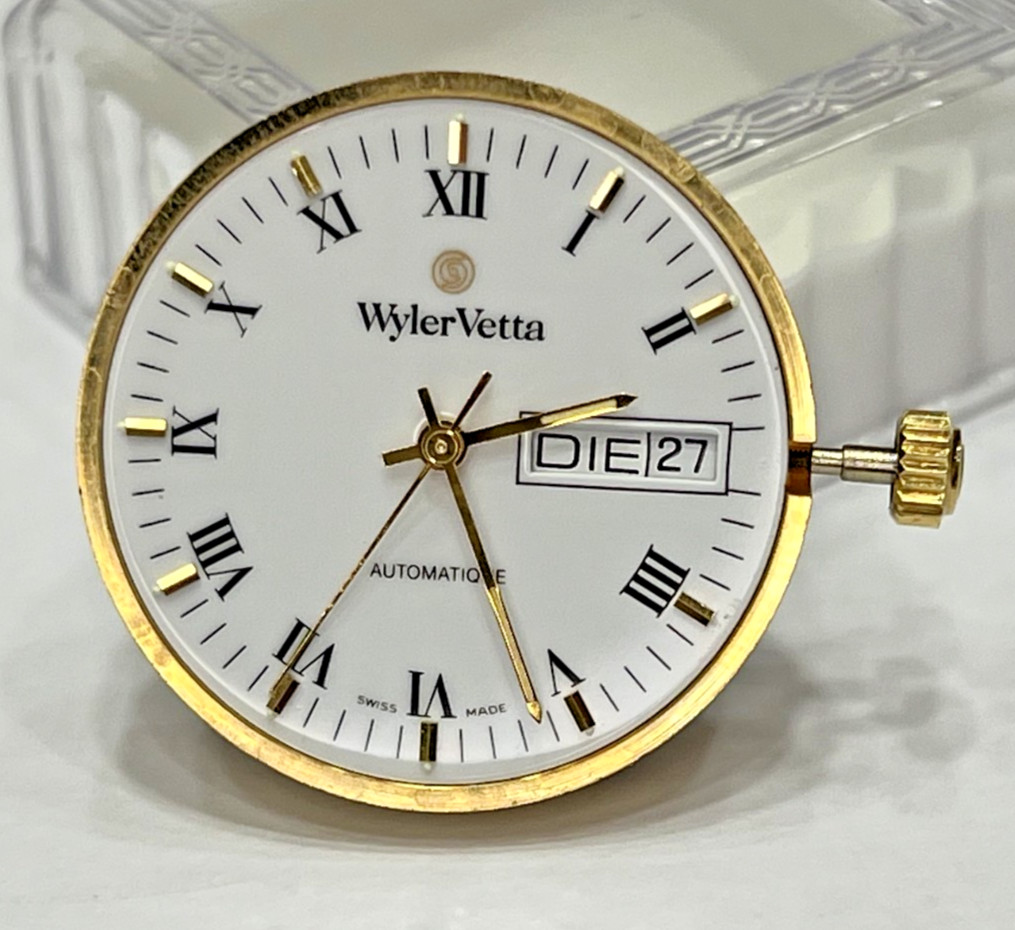 Movement &Dial Automatic Day Date Eta 2836-2 Wyler Vetta 25 Jewels Swiss Running