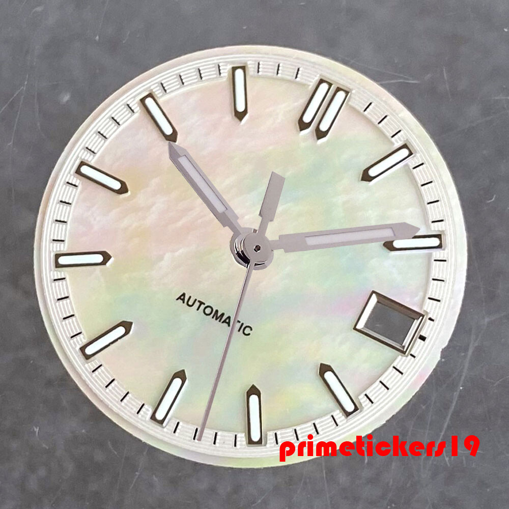 29mm Mother of Pearl MOP Automatic Watch Dial Face Date Luminous Fit NH35 Movt