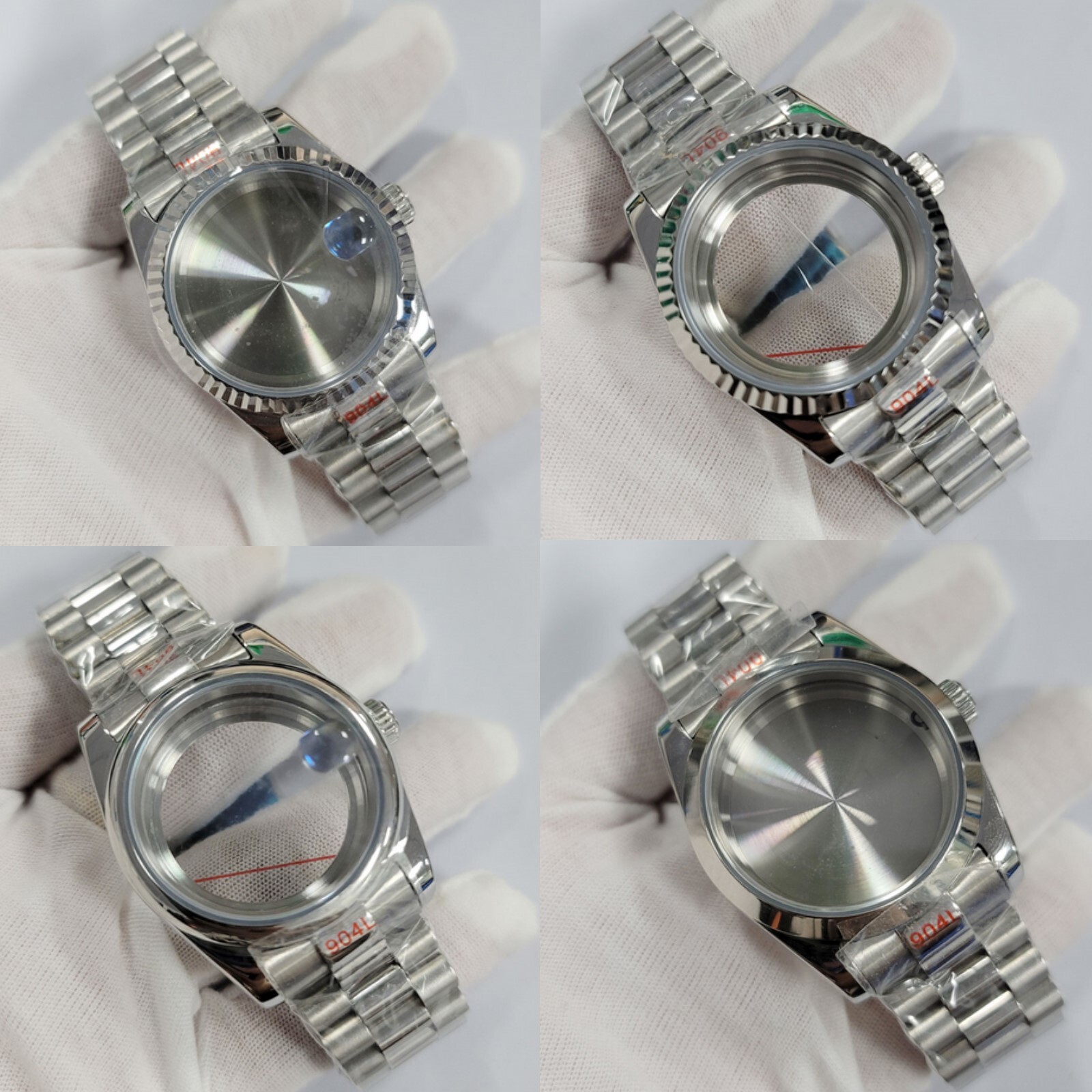 ​36/39MM Modified Steel Watch Case + Sapphire Glass Watchband for NH35/36/4R/7S
