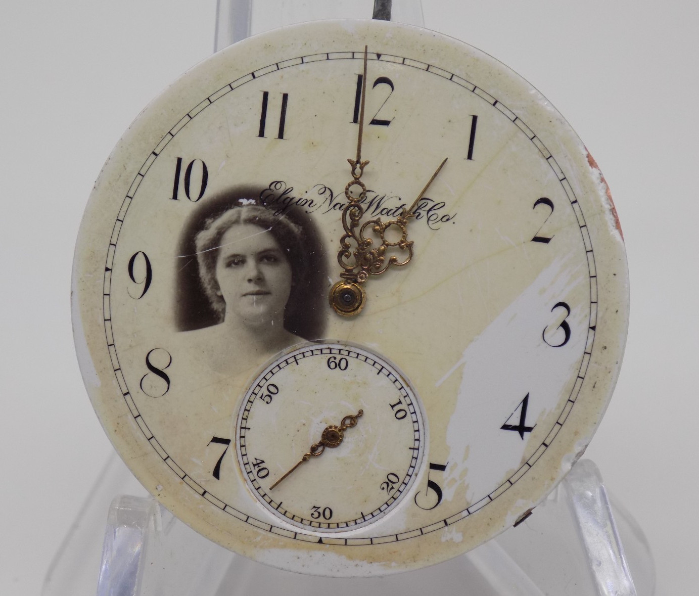 1887 RARE Elgin LADY FACE 15J Grade 50 Model 1 16s Class 17 Pocket Watch Moveme