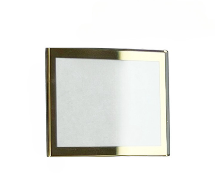 Flat Mineral Glass Crystal w/Gold Trim 2mm Blanks Rect Shape Dia(23.5mm✘26.2mm)
