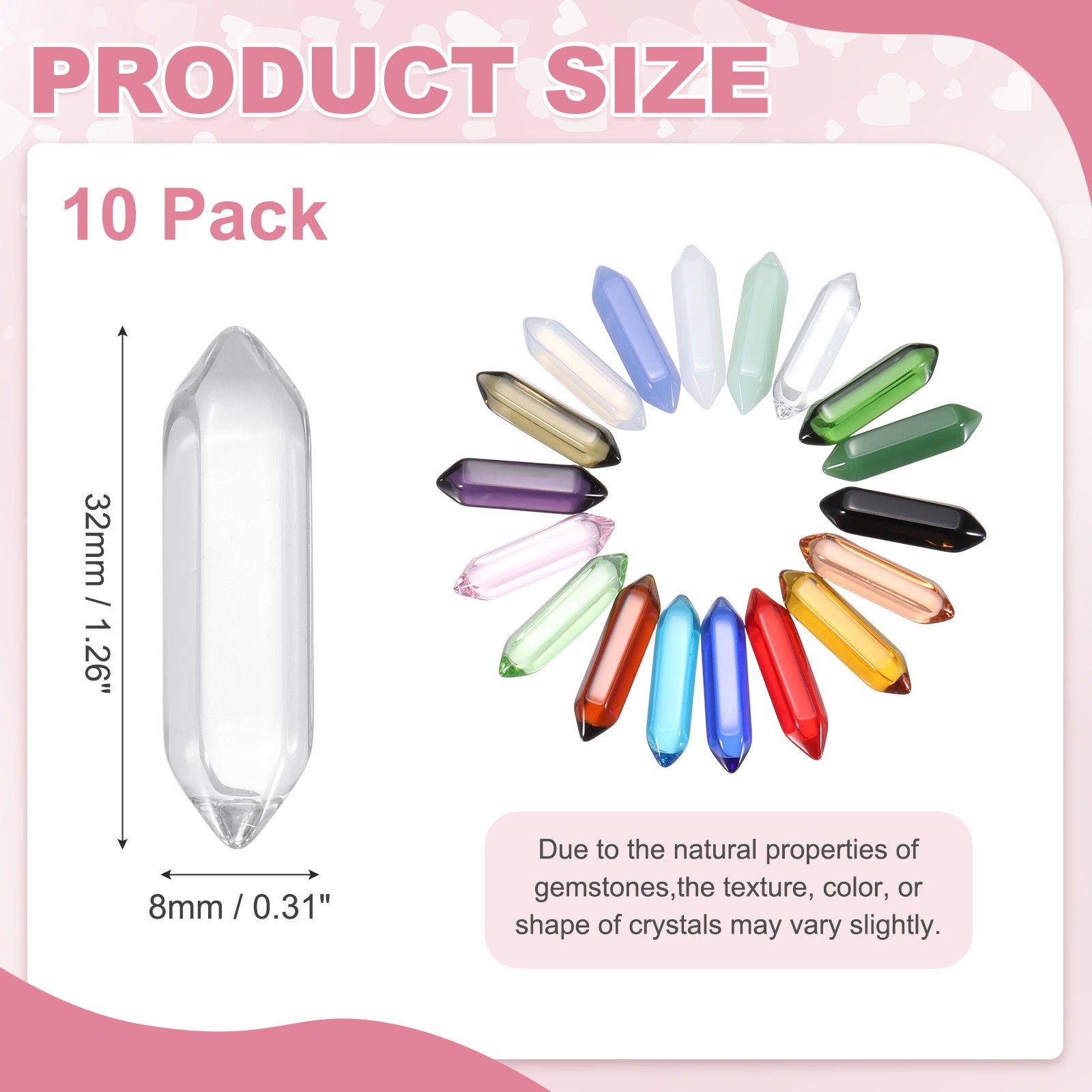 10 Pack Transparent White Quartz Crystals, Polished Crystals Bulk