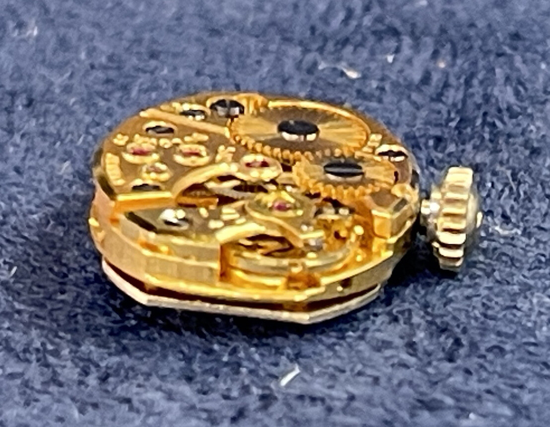 Vintage ART DECO BULOVA Velvet Box & BULOVA 5 AZ MOVEMENT 23