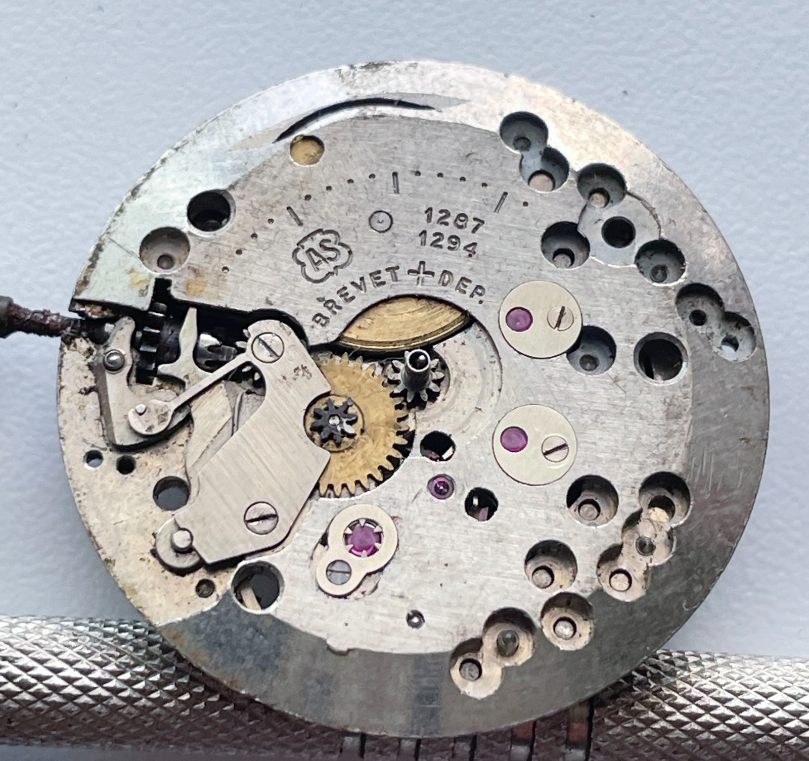 MURALTA Watch Movement AS 1287 1294 17 Jewels Swiss Parts Repair Vintage