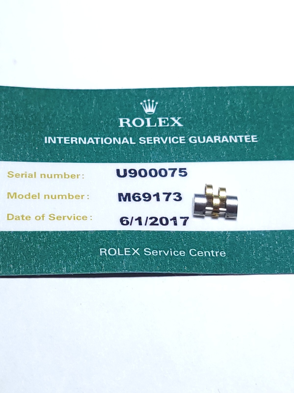 Rolex Link 18k Gold & Stainless Steel Ladies Datejust Watch 18 Karat w/ Screw