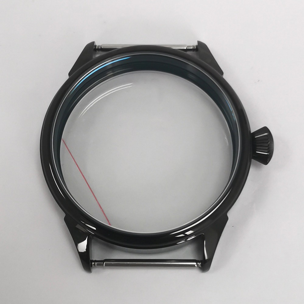 42mm Stainless steel Watch Case Mineral mirror surface For ETA6497/6498 ST3600