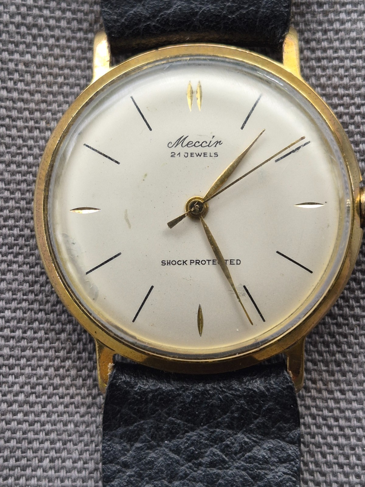 MECCIR 21 Jewels Gold filled 1960s Vintage watch RUNNING
