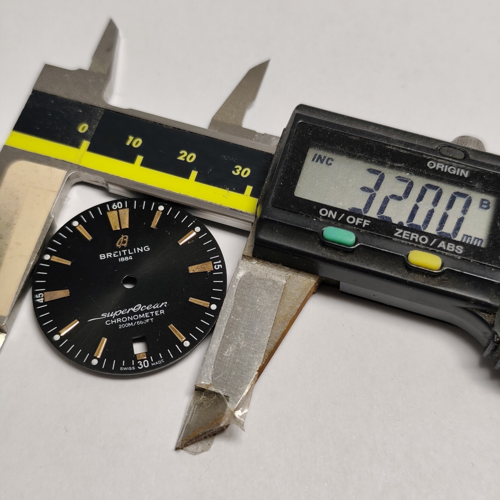 32 mm Breitling Watch Dail Swiss Made, PARTs Part REPAIRS #Y2