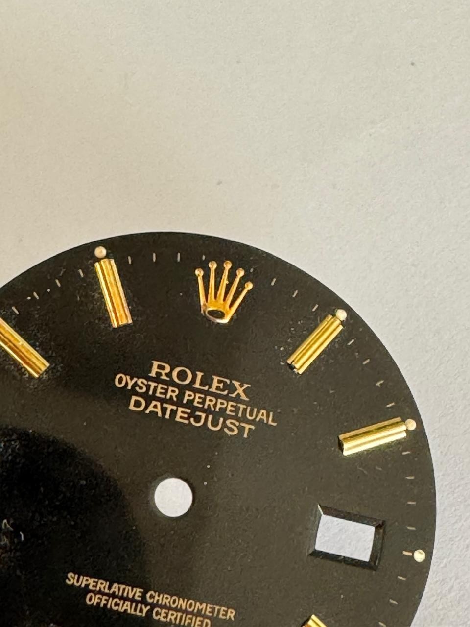 VINTAGE ROLEX DATE JUST 16233 BLACK DIAL TRITIUM CALL 3135 100% GENUINE #D700 B8