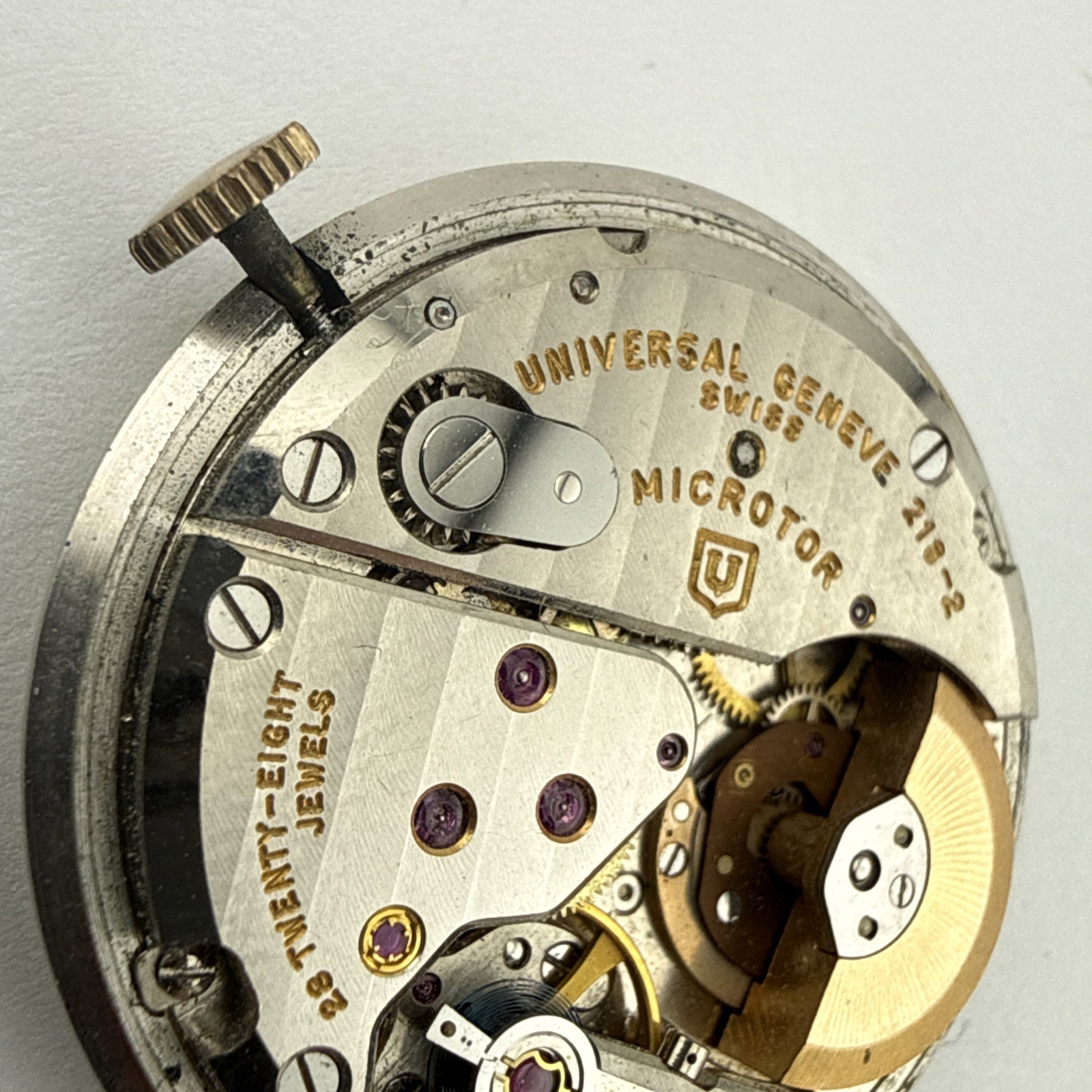 Universal Geneve Microtor Cal. 218-2 Movement & Dial – For Repsir Good Balance