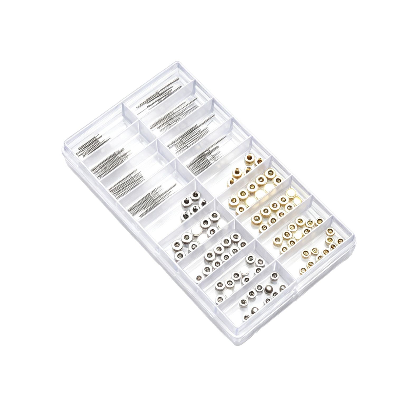 144 Pcs New Watch Stem+Watch Crown Parts Box Set For Ladies And Quartz Watches