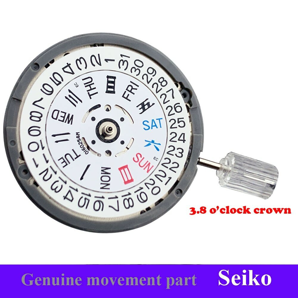 24 jewels Original Japan NH36A black mechanical movement 3 & 3.8 o’clock crown