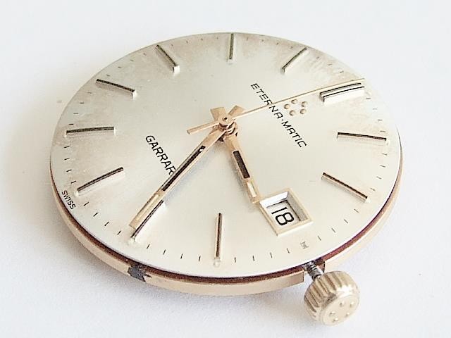 Eterna-Matic cal. 12824 25 jewel automatic watch movement. Working