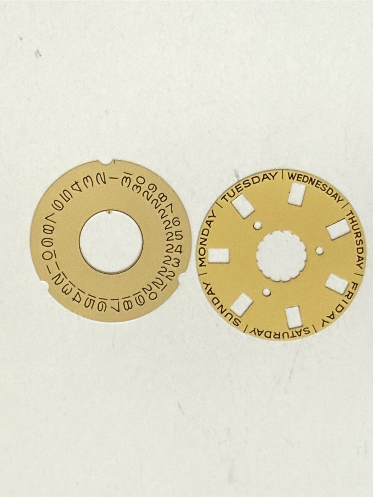Genuine Rolex 3055 open 6 -9 Beige Day Date Disc English Model 18038 18048 18078