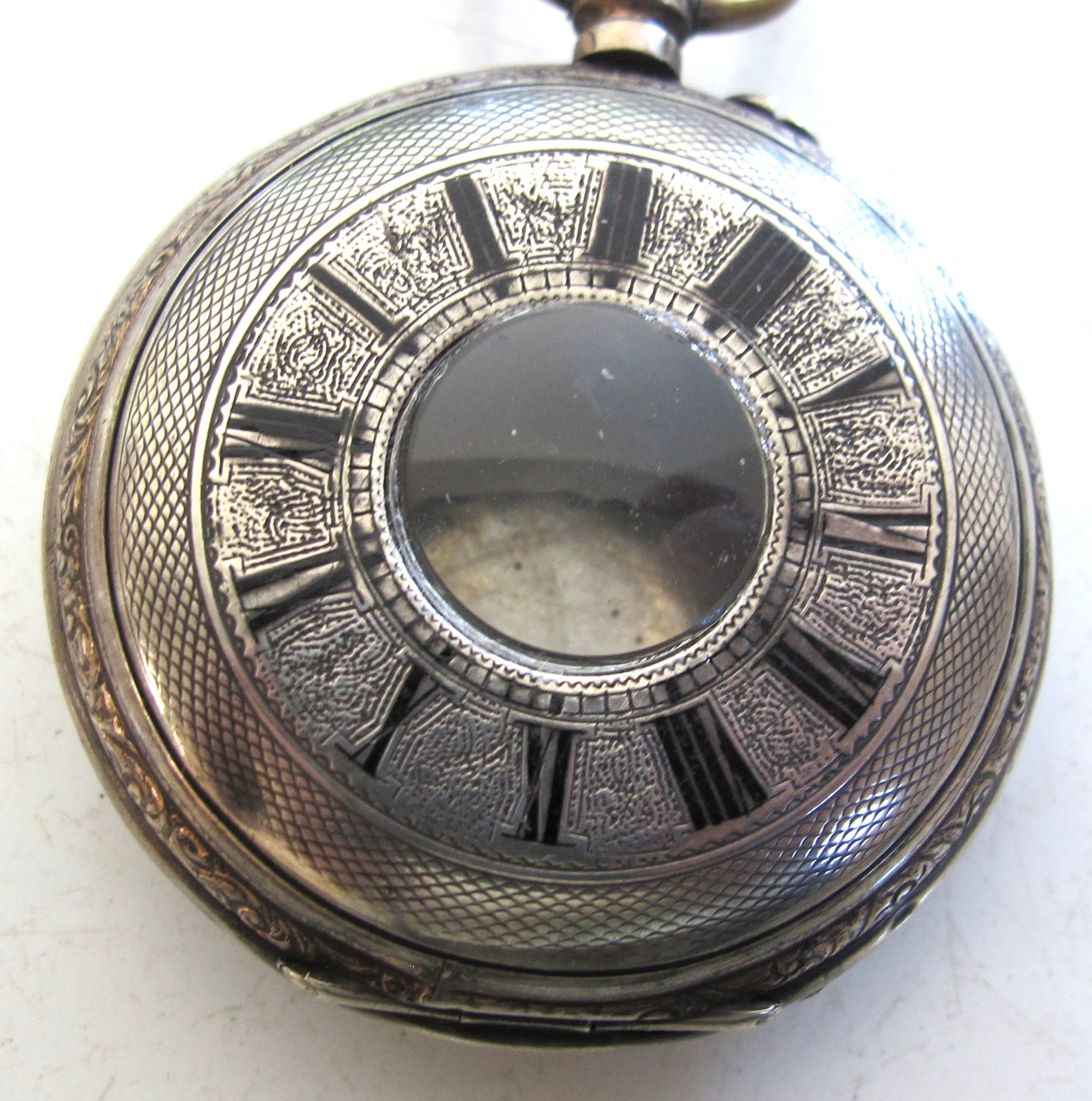 DEMI-HUNTER PocketWatch CASE – Roman Numerals – Fine 800 Silver