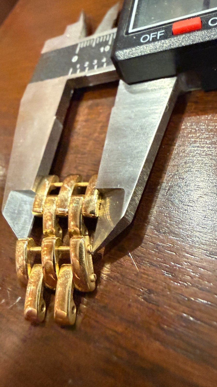 Cartier Watch Bracelet Link Panther 18k Yellow Gold 15mm RARE TWO Screws SWISS