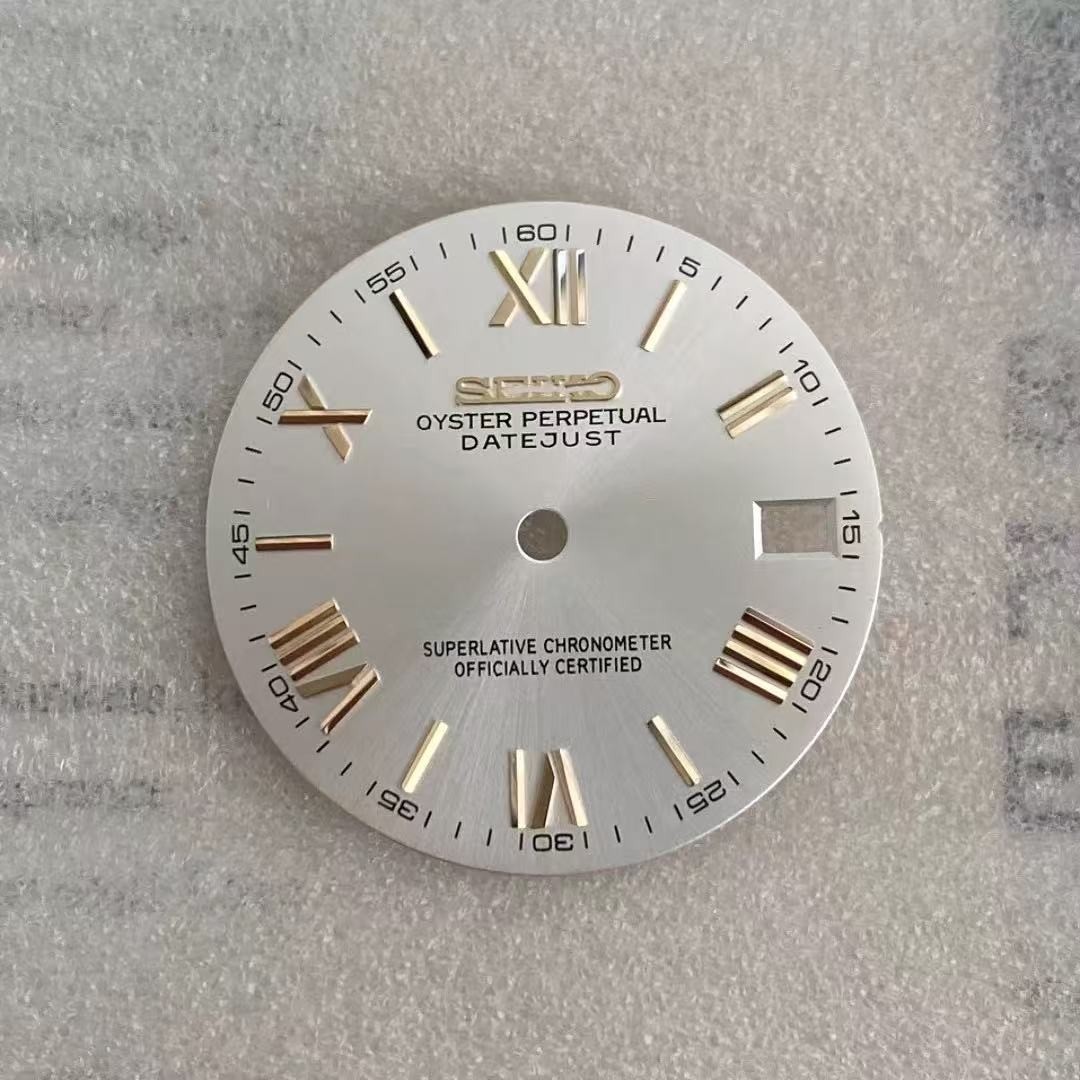 28.5mm NH35 Dial Single Date Dial No Luminous for Mod S Logo Watch Parts