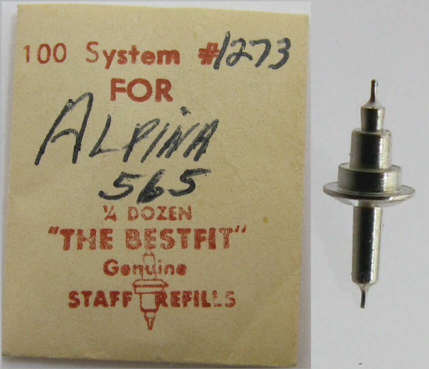 Alpina 565 watch part: one balance staff new old stock #723