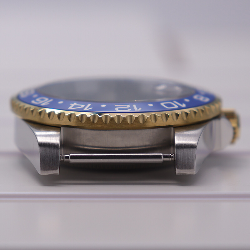 Brushed Watch Cases parts Modifying GMT Ceramic bezel For Seiko nh35 36 Movement