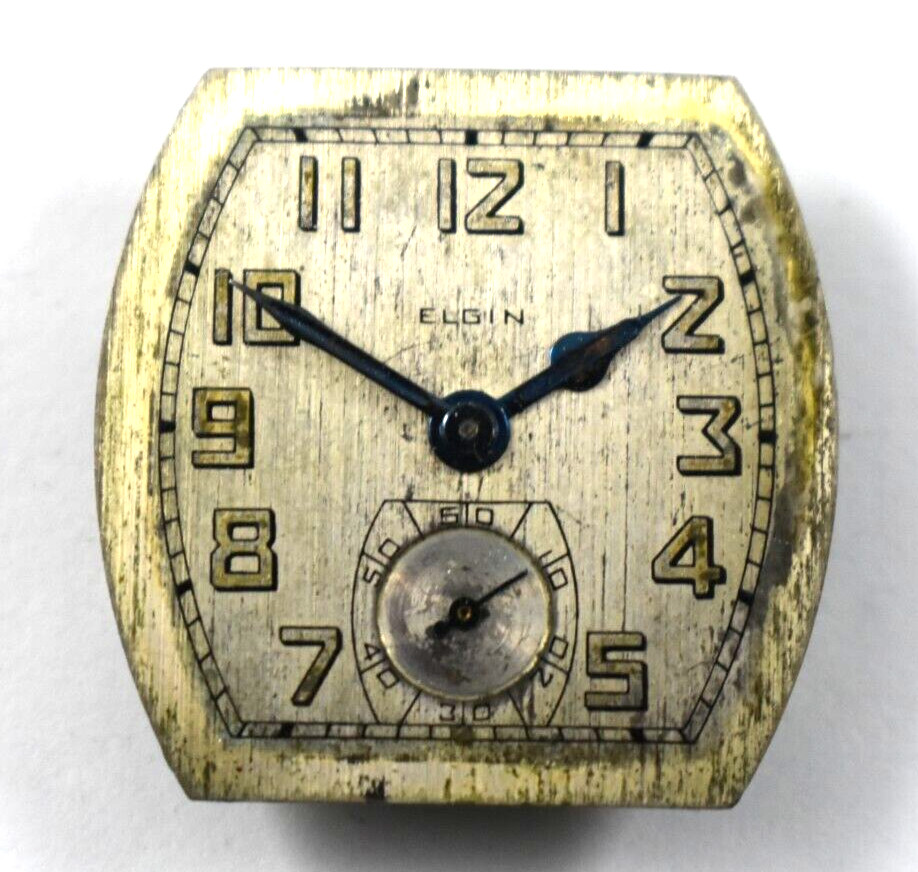 Vintage Elgin Manual Wind 430 6/0s 7J Wrist Watch Movement lot.fh