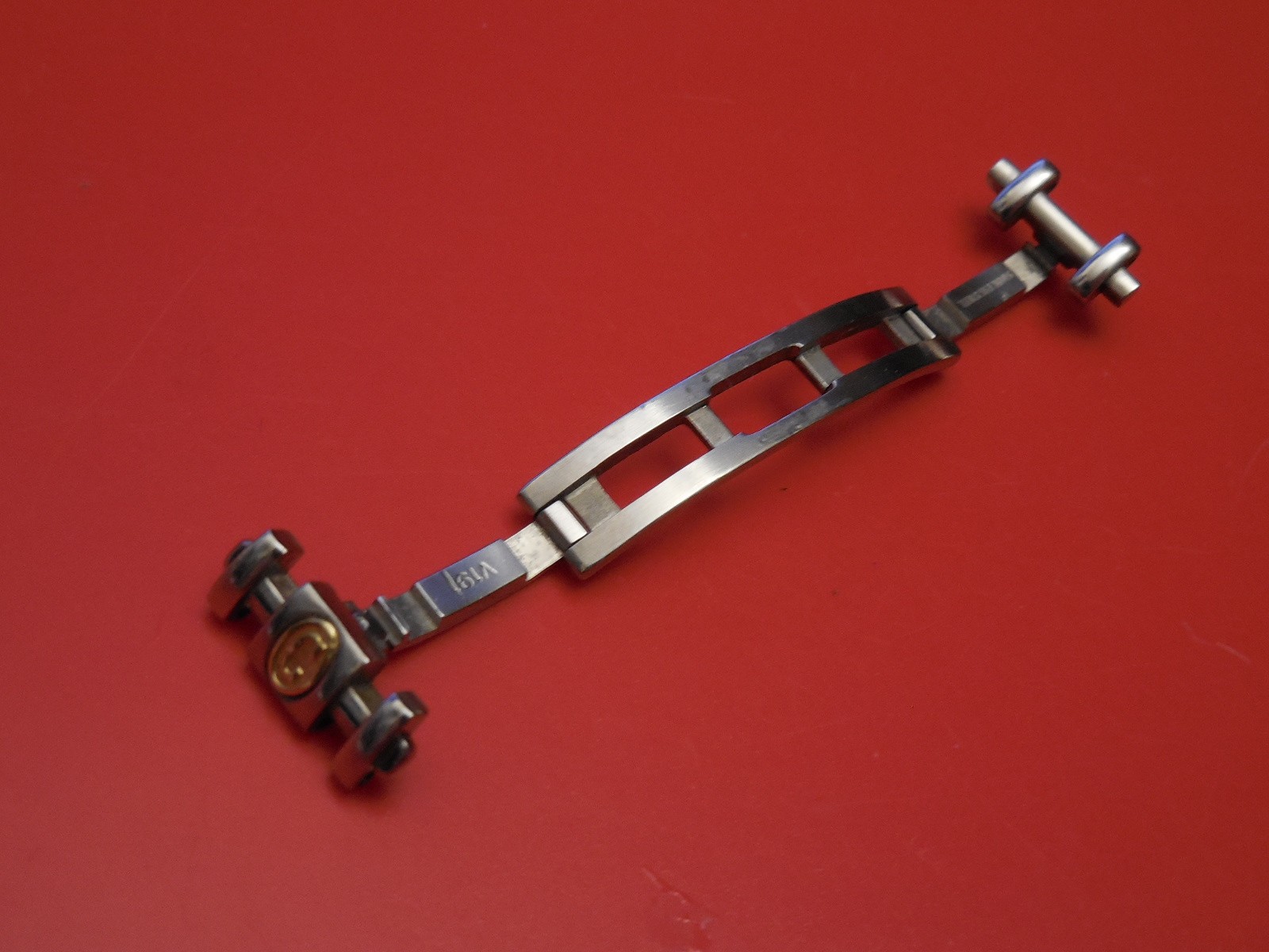 GENUINE CONCORD 18K / STEEL SARATOGA LINK BUCKLE FOR 14MM STRAP BAND BRACELET
