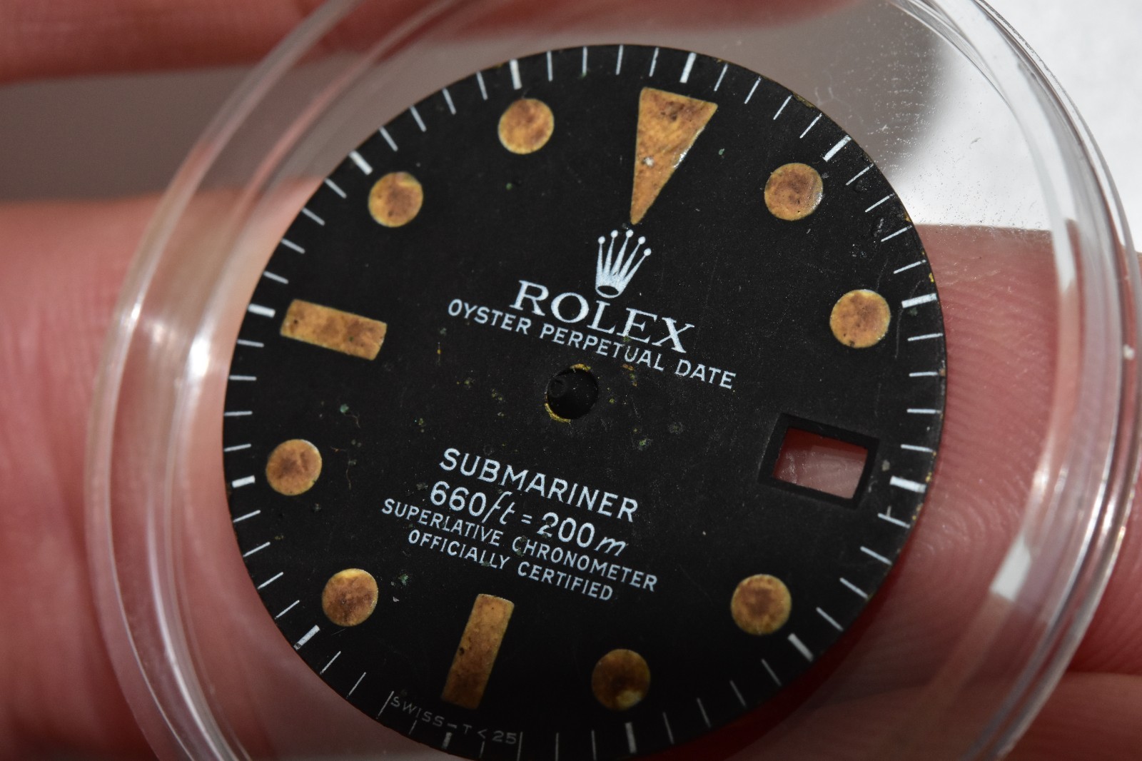 1970s Vintage Rolex Submariner Date Matte Dial Heavy Pumpkin Tritium Patina 1680