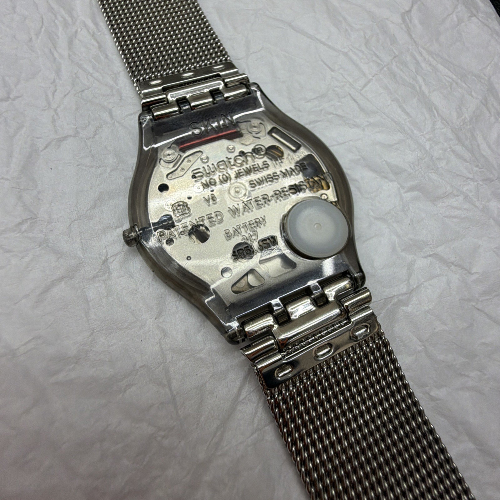 Swatch Skin Classic BIOSOURCED Metal Knit Quartz Watch