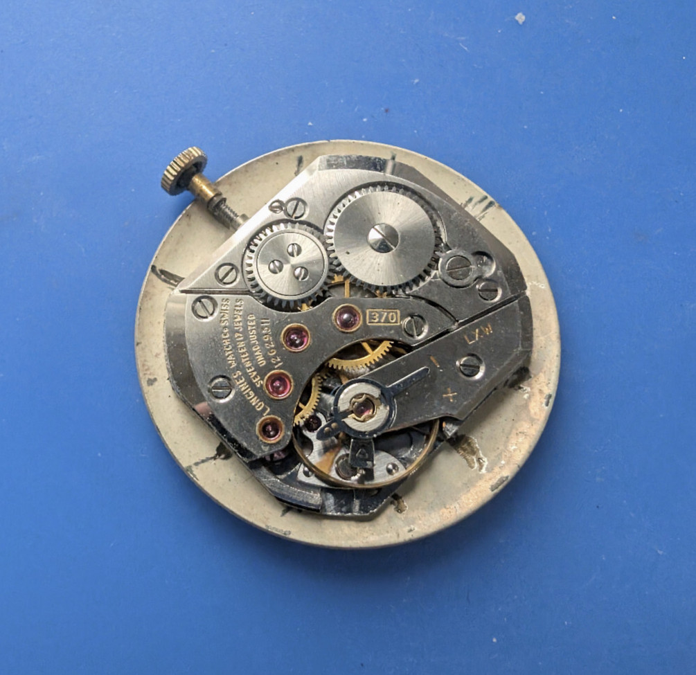 VINTAGE MENS LONGINES CALIBER 370 WRISTWATCH MOVEMENT RUNNING