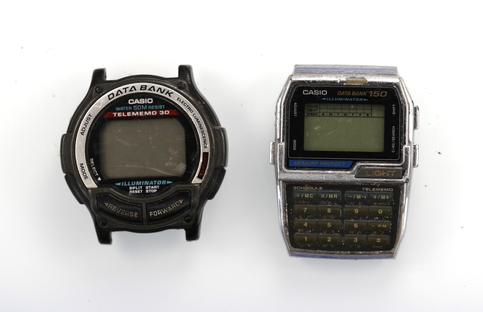 Casio Data Bank 150 Watch Men DBC-1500 DB-34H Telememo 30 50m Quartz NON WORKING