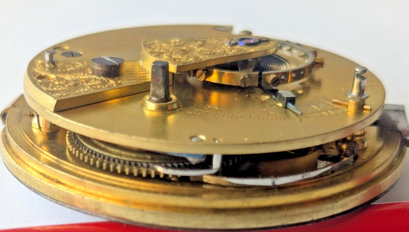 Antique T. Fattorini Skipton Pocket Watch Movement Hands Dial 45.1mm 41