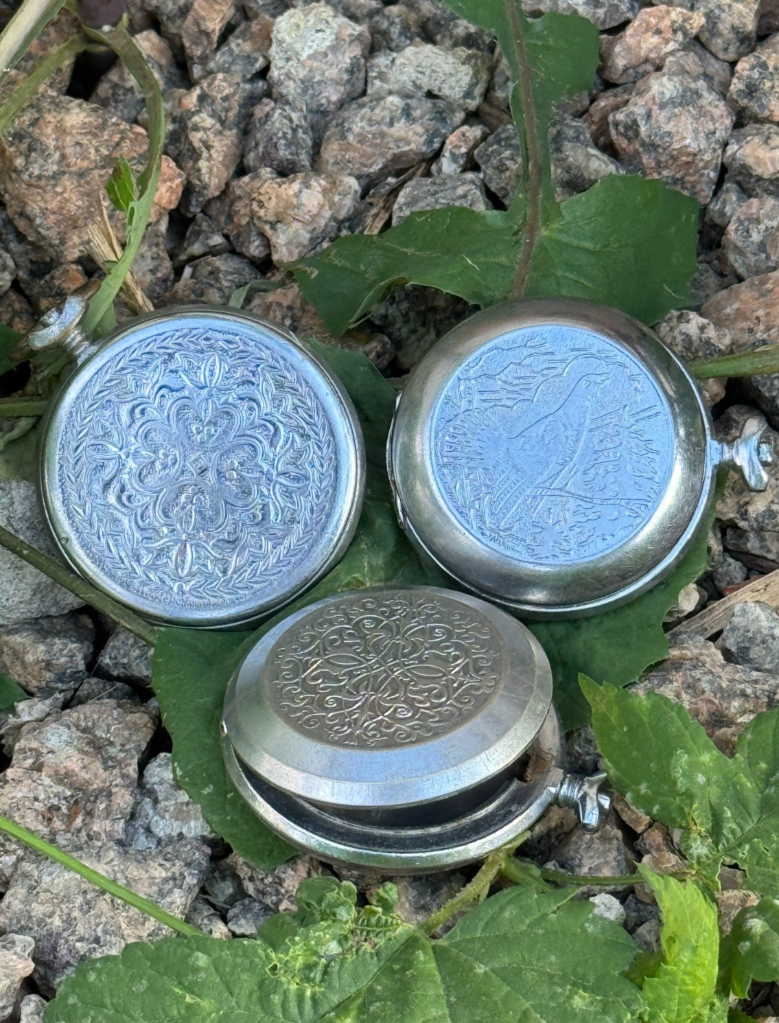 Lot of Pocket Watch Molnija cases soviet. for spare parts or for restoration.