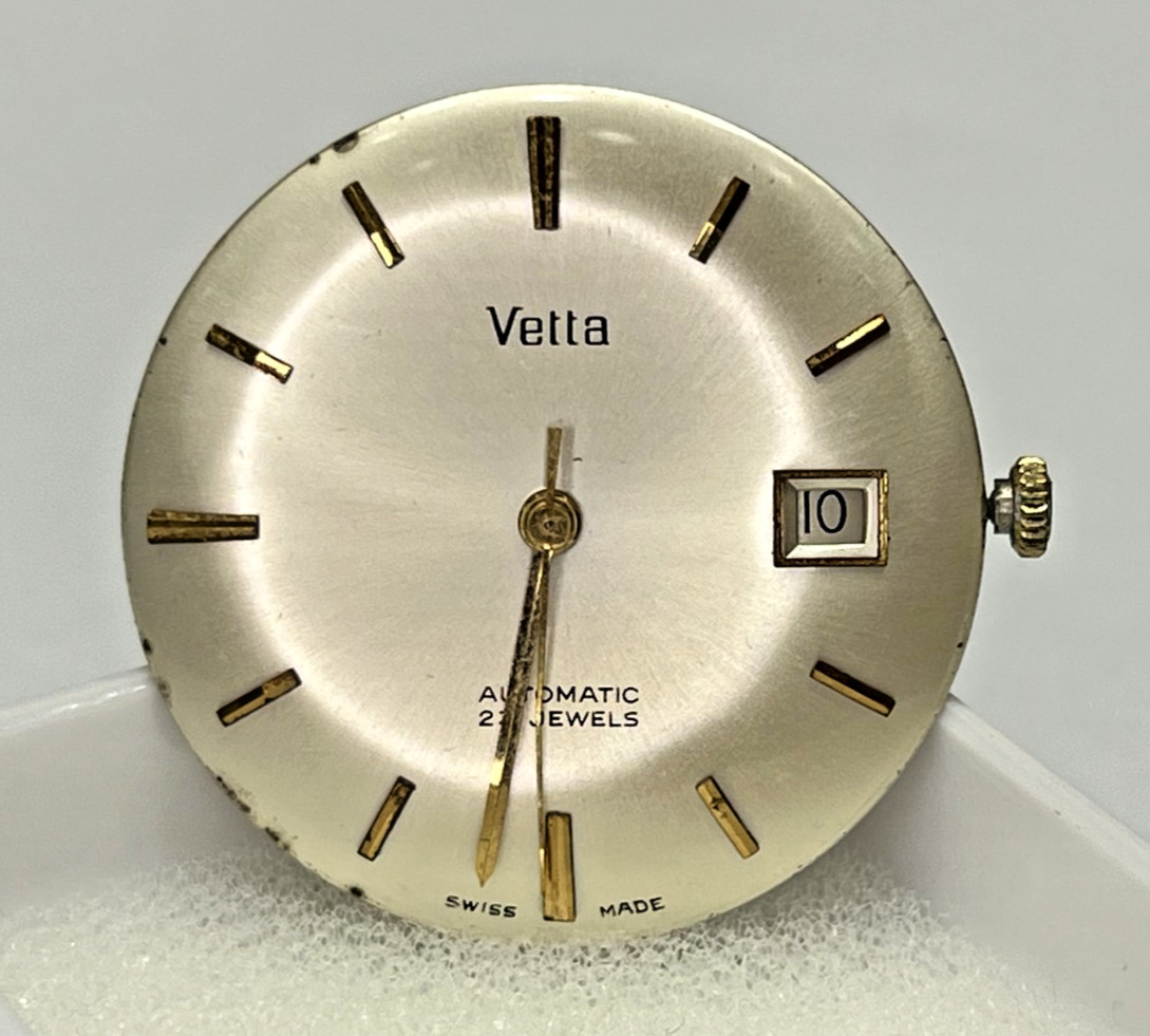 Vetta Dial & Movement Automatic Eta 2472 / 472 Date 23 Jewels Swiss Made Running