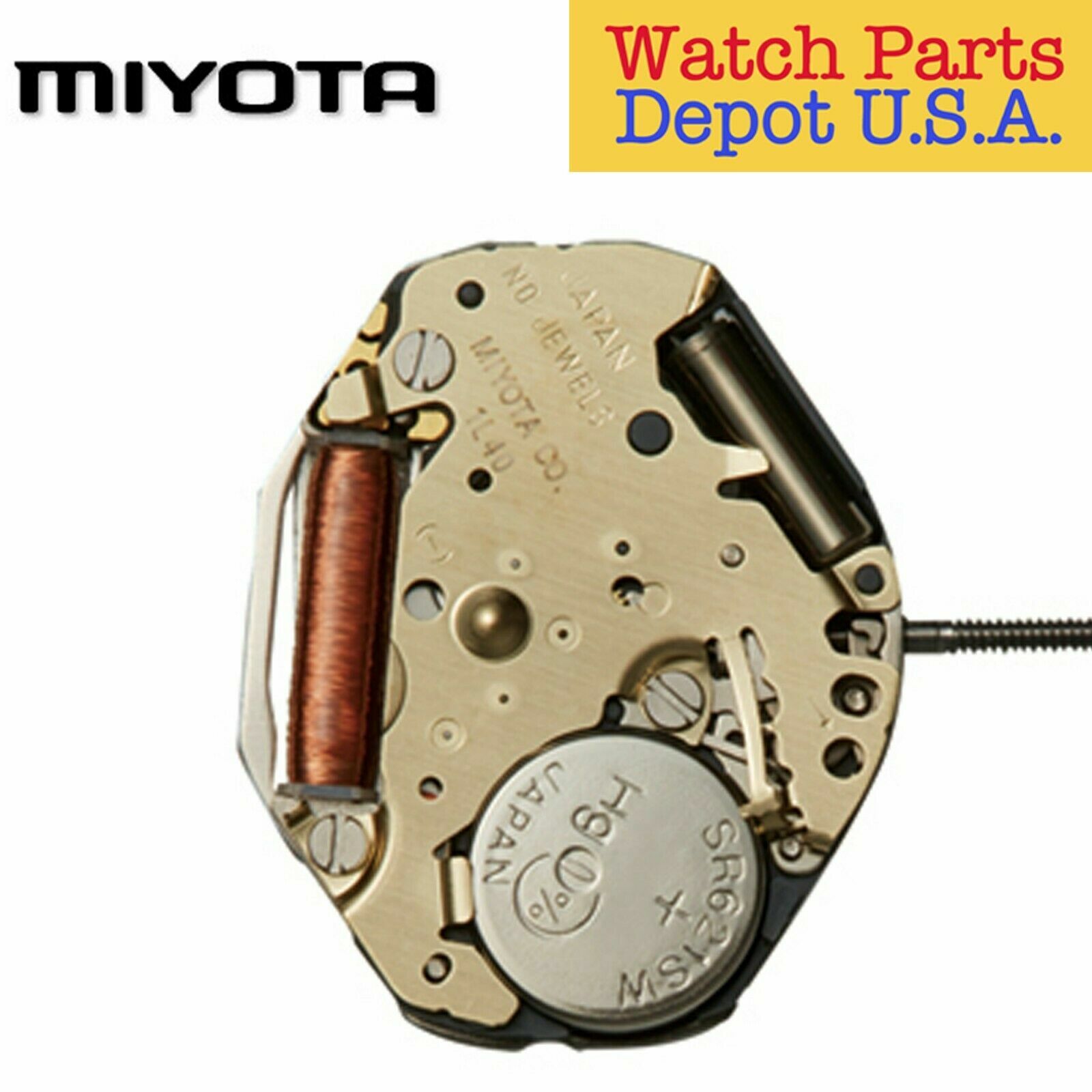 Original Miyota 1L45 Japan Quartz Movement, 2 Hands, Small Second at 6 – NEW!