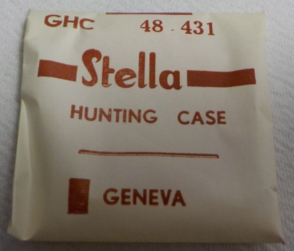 STELLA HUNTING POCKET WATCH CRYSTAL WATCHMAKER REPLACEMENT 431- 48 GHC #253