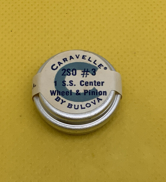 Bulova 2S0 #3 SS Center Wheel And Pinion. Sealed. NOS (12A1)