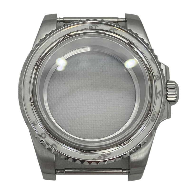 Silver 40mm Watch Case For NH35/36 Eta2824 8215 Movement Exhibition Bottom Cover