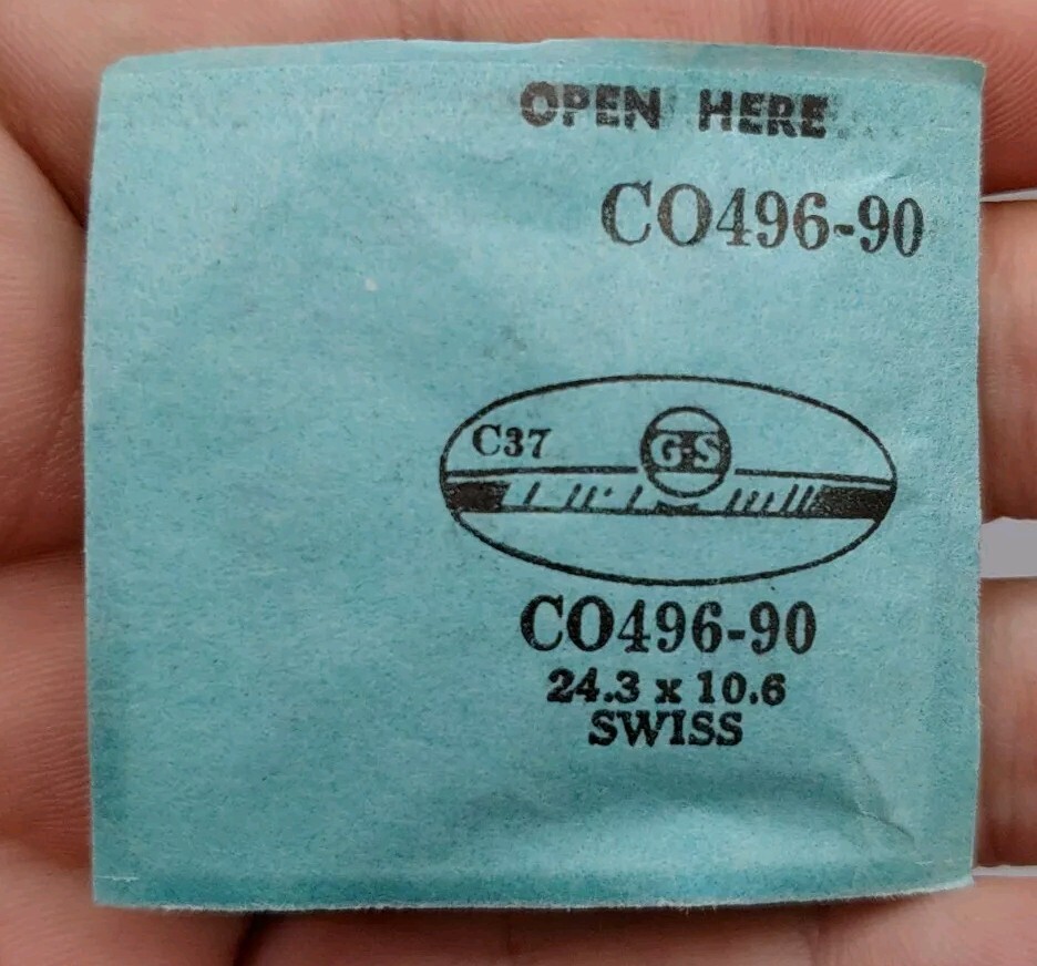G&S Acrylic Watch Crystal Swiss 24.3 x 10.6mm CO496-90 NOS
