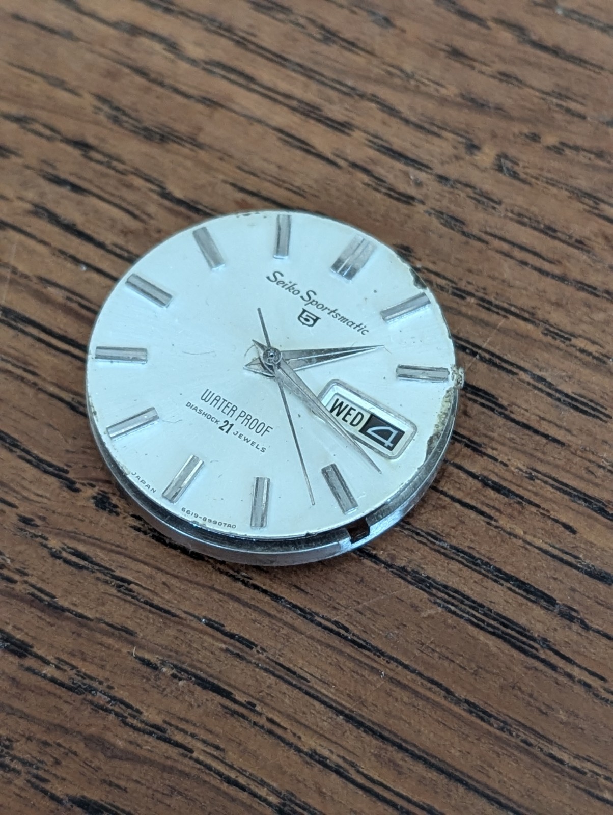 Seiko Sportsmatic, Cal 410 Movement/Dial/Hands, Ticking for Restoration #S630