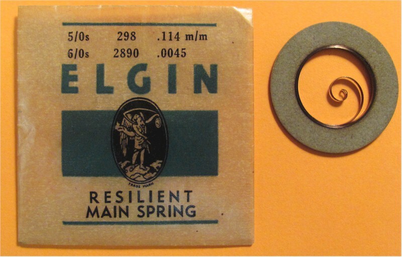 Pocket Watch Blue Steel Mainsprings-Elgin 5/0 & 6/0 Size #2890 -New Old Stock