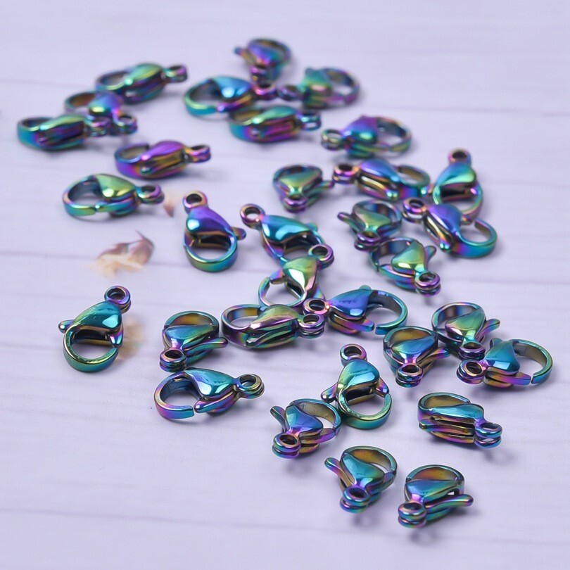 Lobster clasps S.steel Colorful Jewelry Pendant Buckle DIY Jewelry Accessories