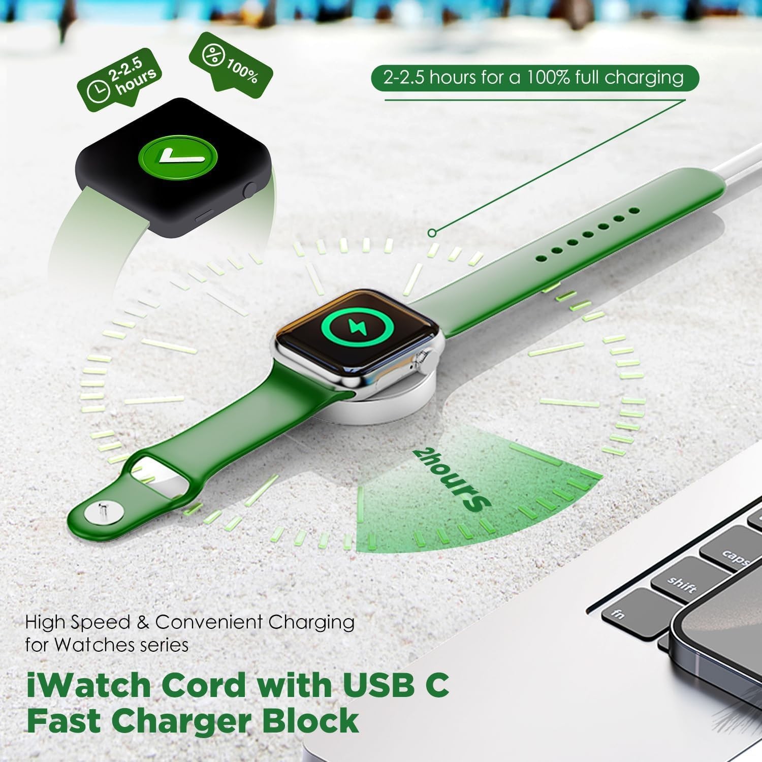 2Pack Upgraded for Apple Watch Charger Cable, 3FT USB C to Magnetic Wireless …