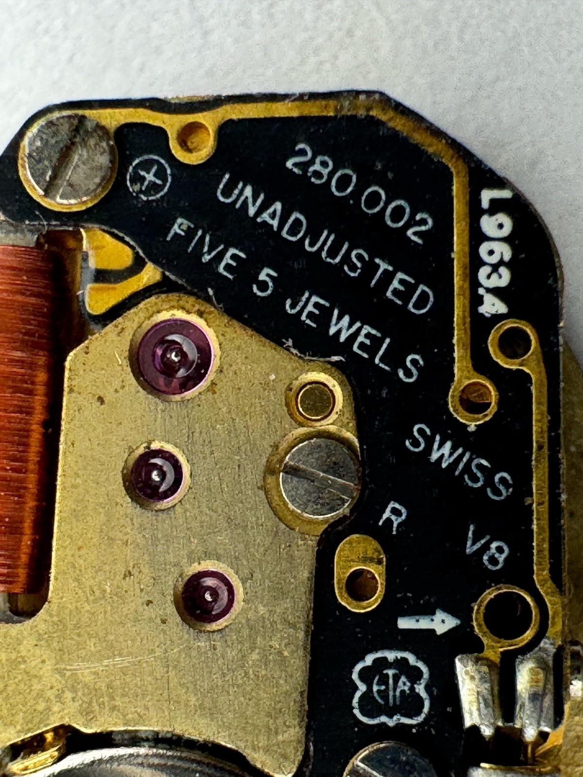 Vintage Longines ETA 280.002 Quartz Watch Movement – Works