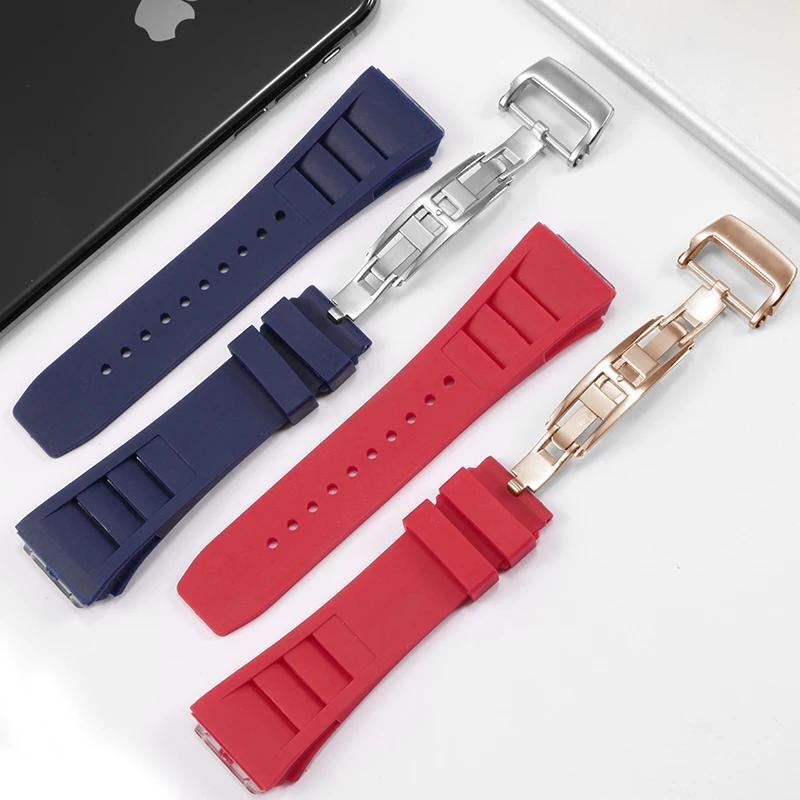 Rubber Watchband for Richard Mille Strap for Rm011 Mille Bracelet Watch Band