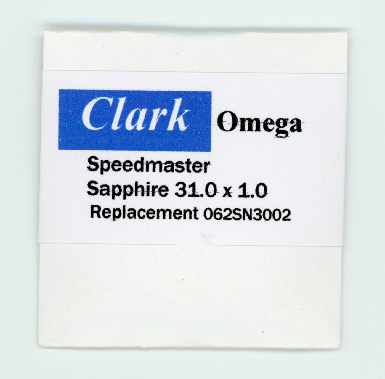 “Clark” 062SN3002 Sapphire crystal Omega Speedmaster replacement with gasket