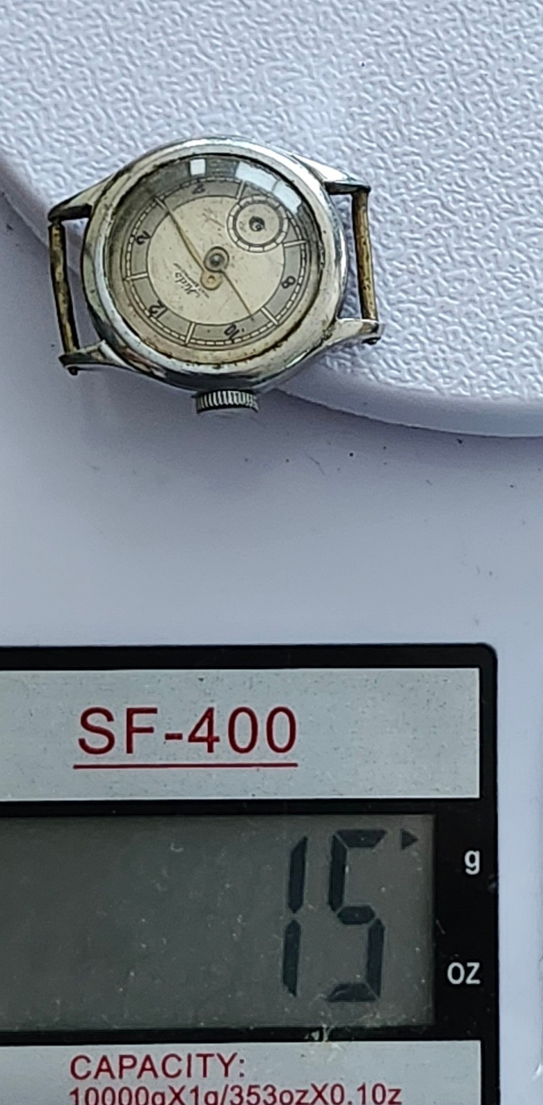 Mido Waterproof Sector Dial Watch Case & 15J Everest Swiss Movement Parts